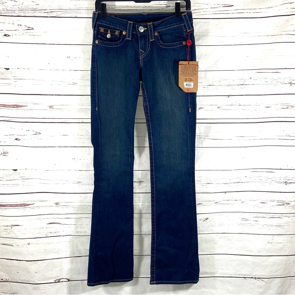 True Religion Becky Jeans Women’s 26 Blue Classics Bootcut Low Rise Cotton Blend